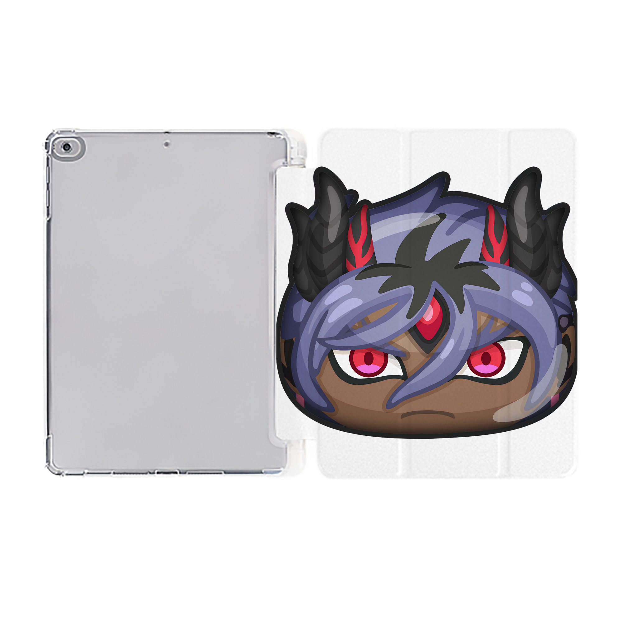 （画像用） 妖怪ウォッチ Yo-kai Watch IPad ケース ペン収納付き 三つ折りスタンド PUレザー×シリコン 対応機種9.5/10.5/10.9インチ